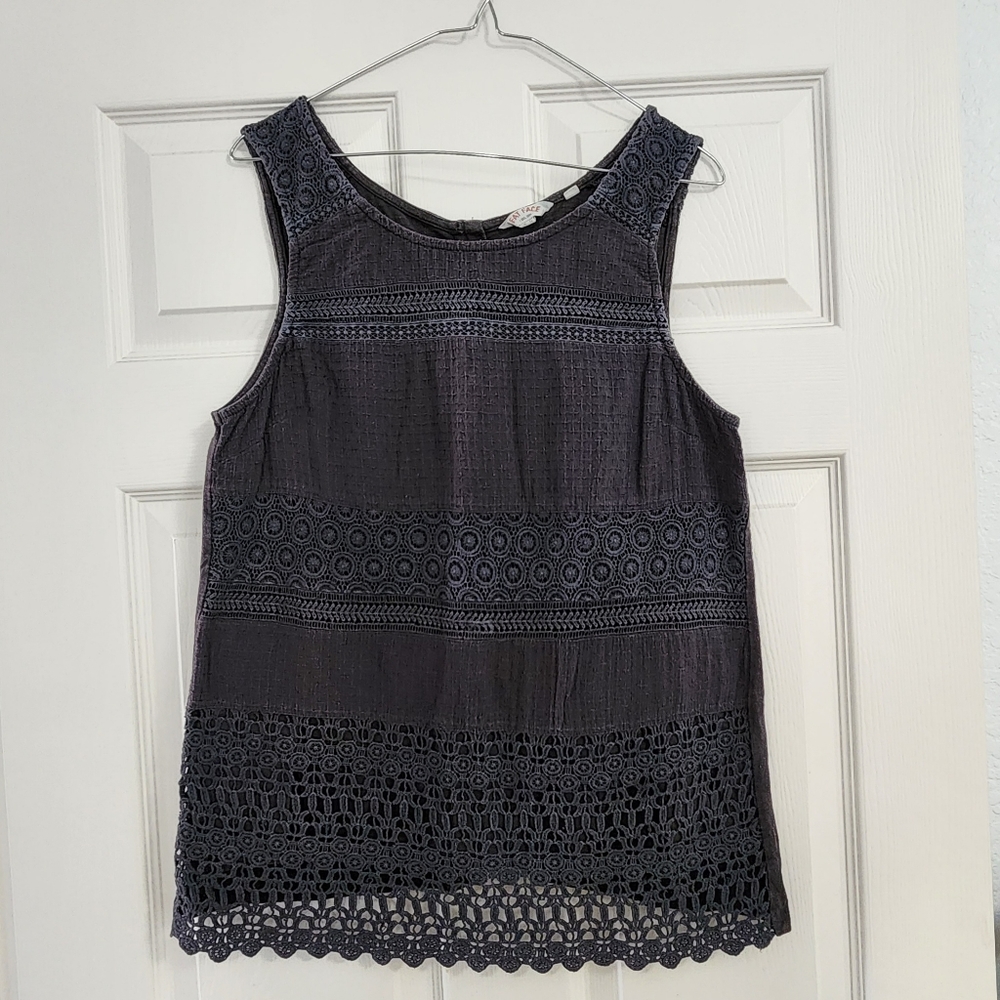Fat Face Grey 100% Cotton Top Size US 8